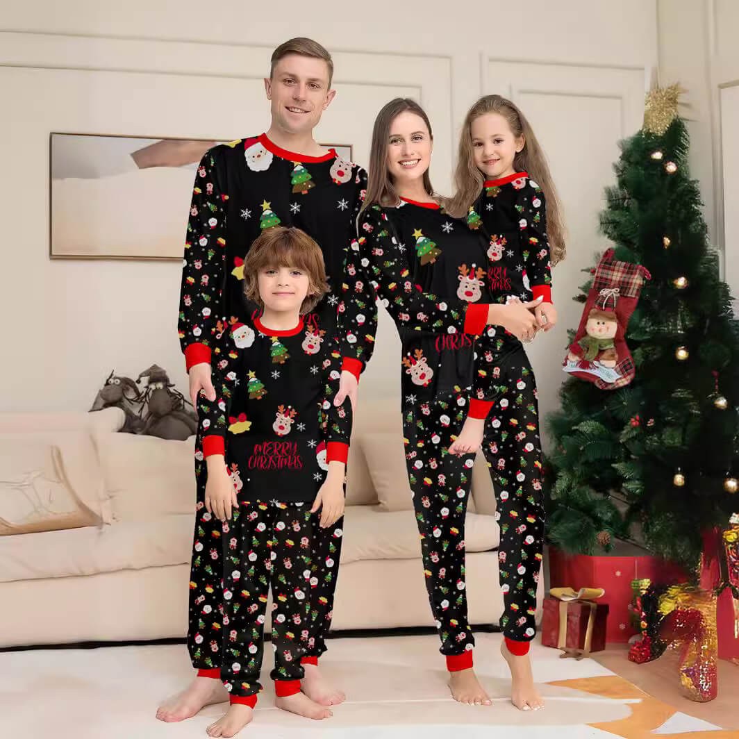 Christmas Digital Printing Home Pajamas for Family